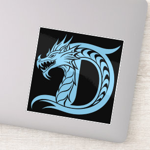 Dragon Styled Letter D, Dragon Alphabet, Monogram