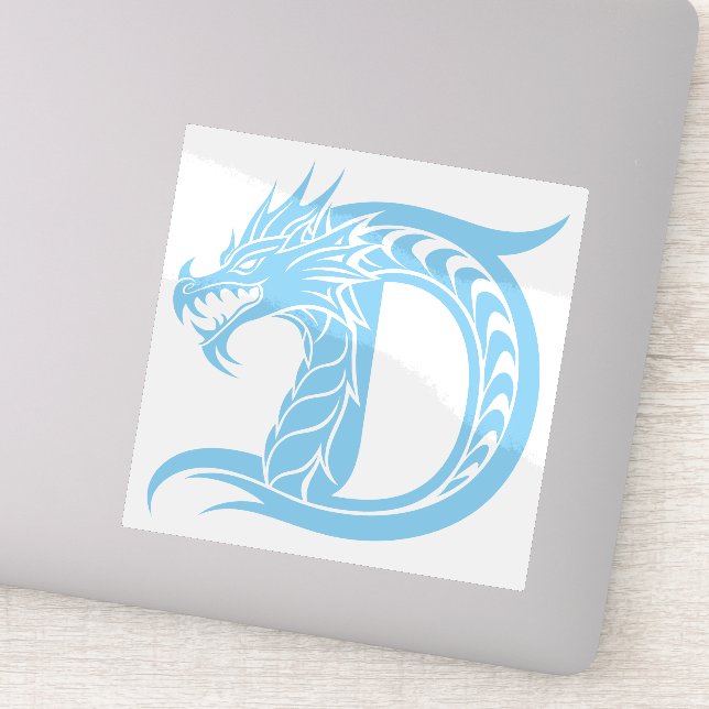 Dragon Styled Letter D, Dragon Alphabet, Monogram (Detail)