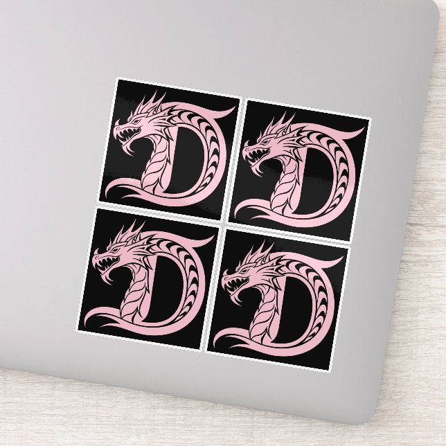 Dragon Styled Letter D, Dragon Alphabet, Monogram (Detail)