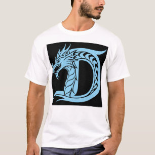 Dragon Styled Letter D, Dragon Alphabet, Monogram T-Shirt