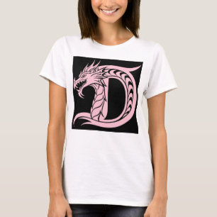 Dragon Styled Letter D, Dragon Alphabet, Monogram T-Shirt
