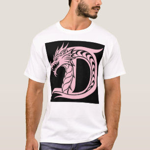 Dragon Styled Letter D, Dragon Alphabet, Monogram T-Shirt