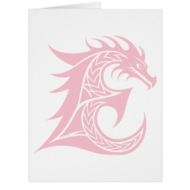 Dragon Styled Letter E, Dragon Alphabet, Monogram (Front)