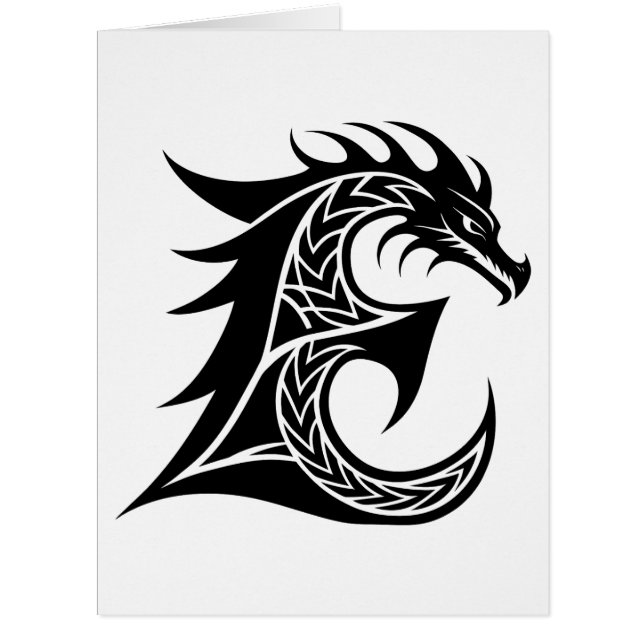 Dragon Styled Letter E, Dragon Alphabet, Monogram (Front)