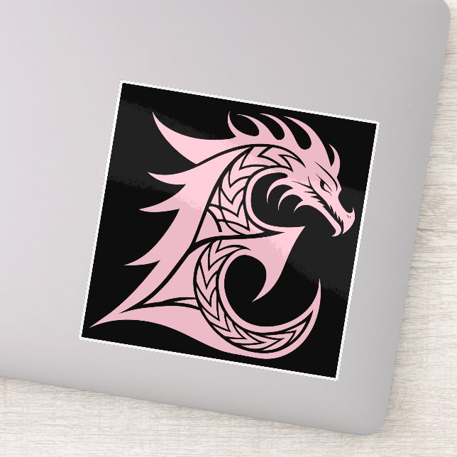 Dragon Styled Letter E, Dragon Alphabet, Monogram (Detail)