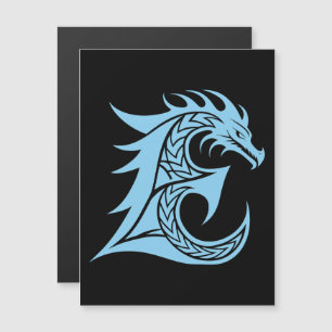 Dragon Styled Letter E, Dragon Alphabet, Monogram Magnetic Invitation