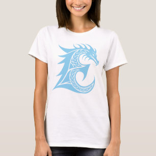 Dragon Styled Letter E, Dragon Alphabet, Monogram T-Shirt