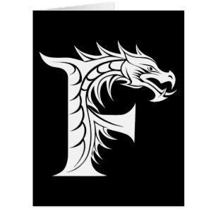Dragon Styled Letter F, Dragon Alphabet, Monogram