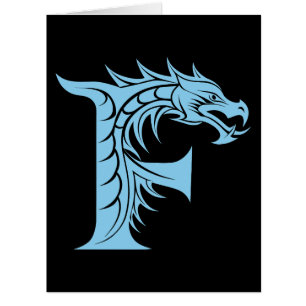 Dragon Styled Letter F, Dragon Alphabet, Monogram