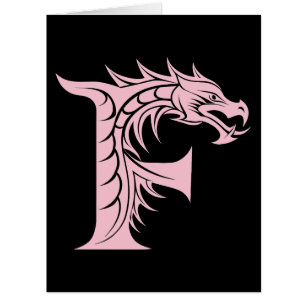 Dragon Styled Letter F, Dragon Alphabet, Monogram