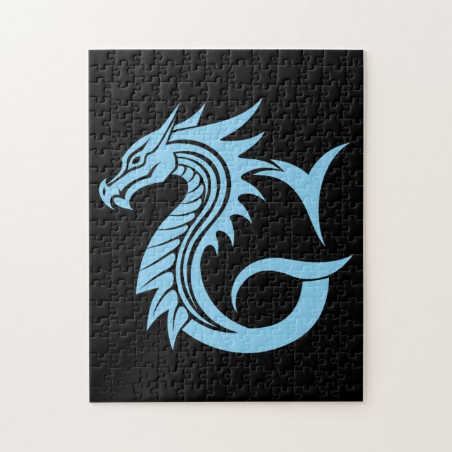 Dragon Styled Letter G, Dragon Alphabet, Monogram Jigsaw Puzzle (Vertical)