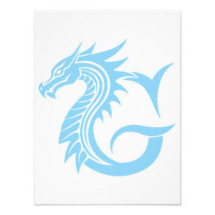 Dragon Styled Letter G, Dragon Alphabet, Monogram Photo Print