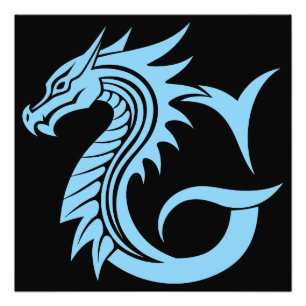 Dragon Styled Letter G, Dragon Alphabet, Monogram Photo Print