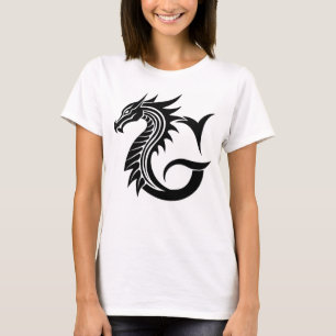 Dragon Styled Letter G, Dragon Alphabet, Monogram T-Shirt