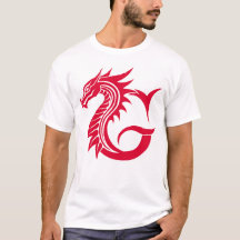 Dragon Styled Letter G, Dragon Alphabet, Monogram