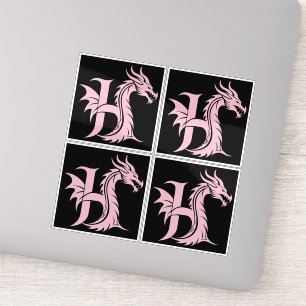 Dragon Styled Letter H, Dragon Alphabet, Monogram