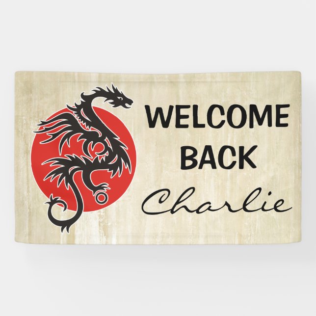 Dragon Sun - black red white + your ideas Banner (Horizontal)