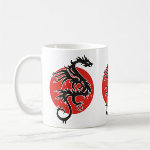 Dragon Sun - black red white + your ideas Coffee Mug