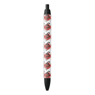 Dragon Sun - black red white + your ideas Ink Pen