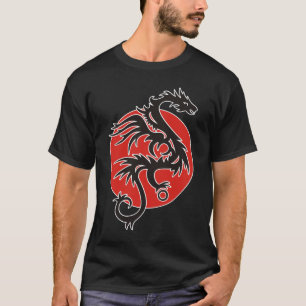 Dragon Sun - black red white + your ideas T-Shirt
