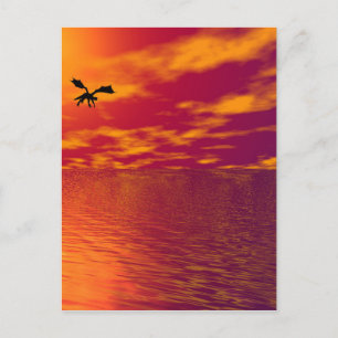 Dragon Sunset Postcard