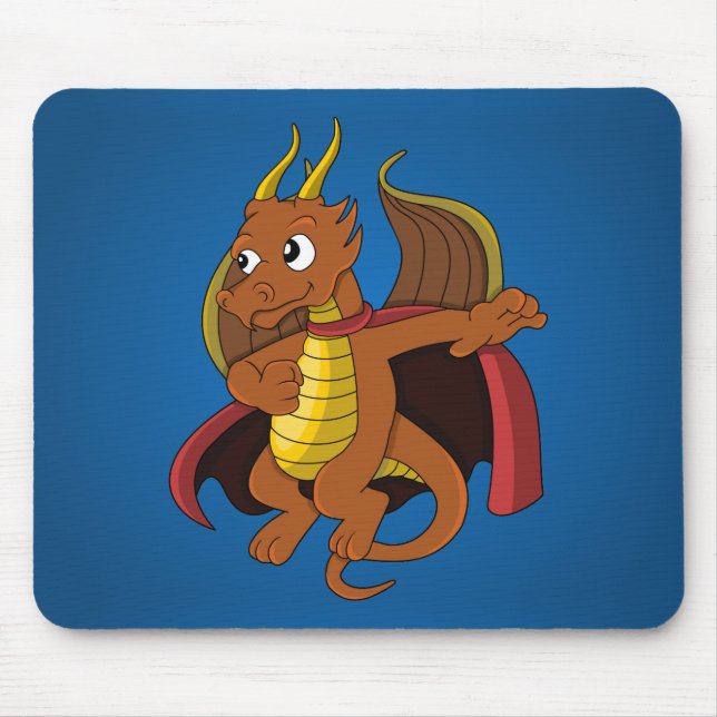 Dragon superhero cartoon Mousepad (Front)