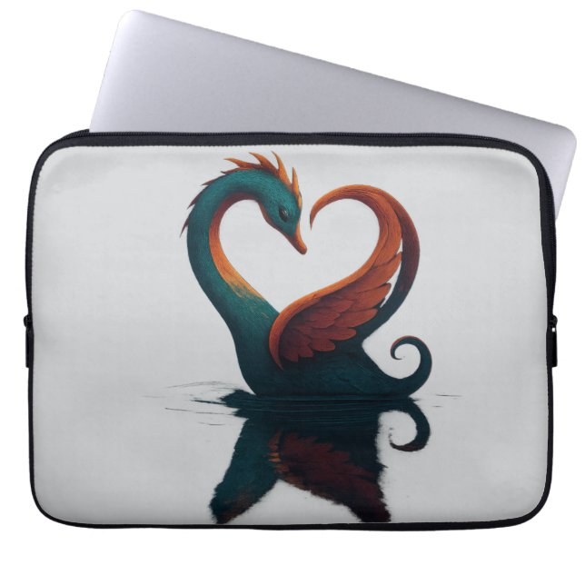 Dragon Swan of Love Laptop Sleeve (Front)