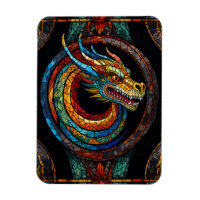 Dragon Swirl in multi colored mosaic design