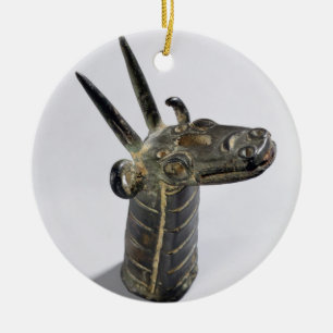 Dragon, symbol of the god Marduk, Late Assyrian Pe Ceramic Ornament