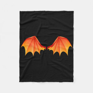 Dragon T Wings Halloween Costume Orange On The Ck  Fleece Blanket
