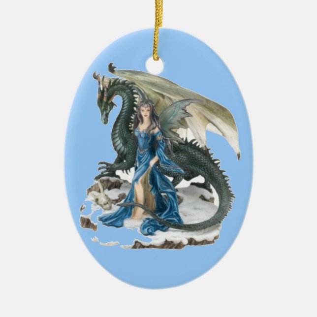 Dragon Tamer 2 Ceramic Tree Decoration (Front)