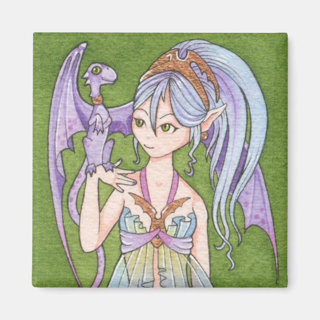 Dragon tamer square magnet (Front)