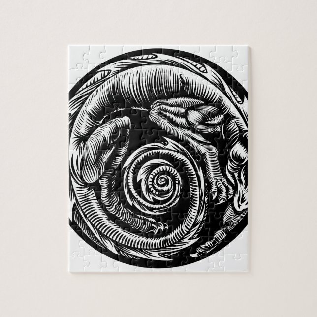 Dragon Tattoo Design Jigsaw Puzzle (Vertical)