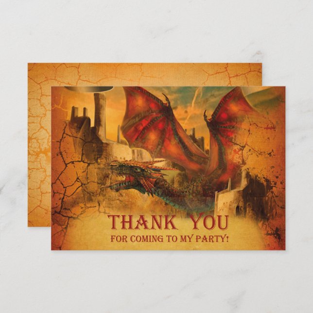 Dragon Thank you card (Front/Back)