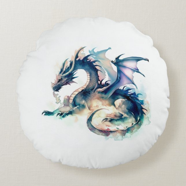 Dragon theme round cushion (Front)