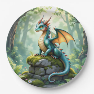 Dragon Themed Boy's Birthday Party Paper Plate