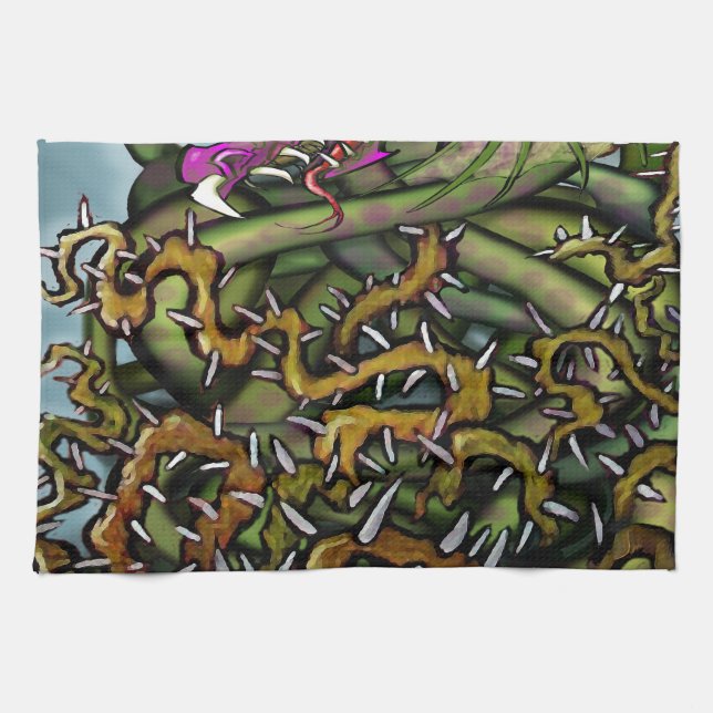 Dragon Thorns Tea Towel (Horizontal)
