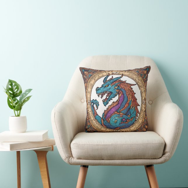 Dragon Throw Pillow (Chair)