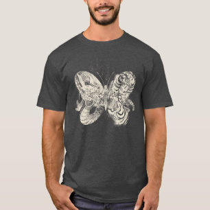 Dragon Tiger Tattoo Butterfly by Tobe Fonseca T-Shirt