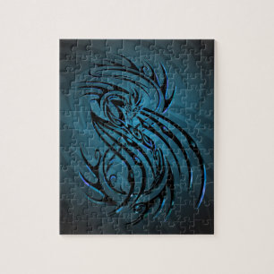 dragon  tribal puzzle cool tattoo