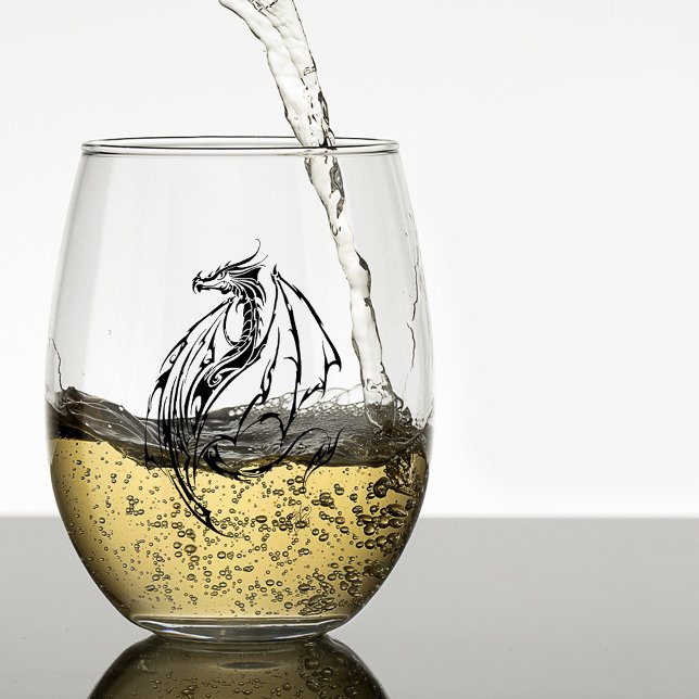 Dragon Tribal Stemless Wine Glass (Creator Uploaded)