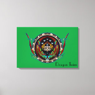 Dragon Twins Canvas Print