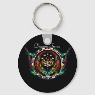 Dragon Twins Key Ring