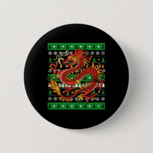 Dragon Ugly Christmas 6 Cm Round Badge