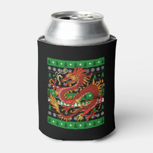 Dragon Ugly Christmas Can Cooler