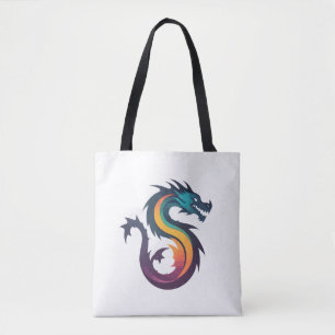 Dragon Vector Art Animal Modern Urban City Graphic Tote Bag