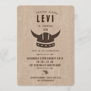 Dragon & Viking Birthday Invitation