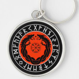Dragon Viking Rune Protection Key Ring
