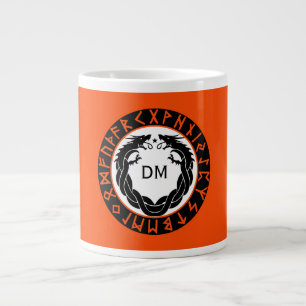 Dragon Viking Rune Protection Large Coffee Mug