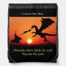 Dragon vs Knight Inspirational Motivational